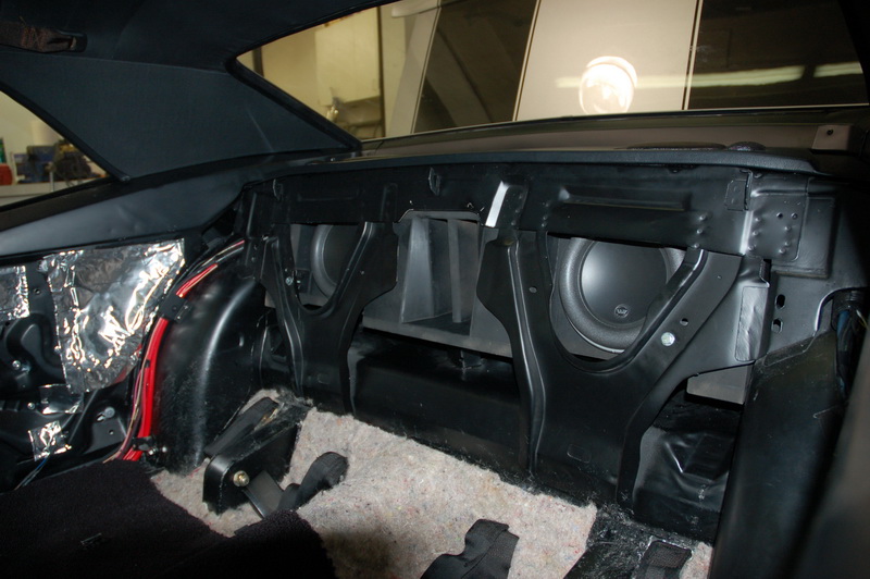 Custom Sub Enclosure mounted in the car